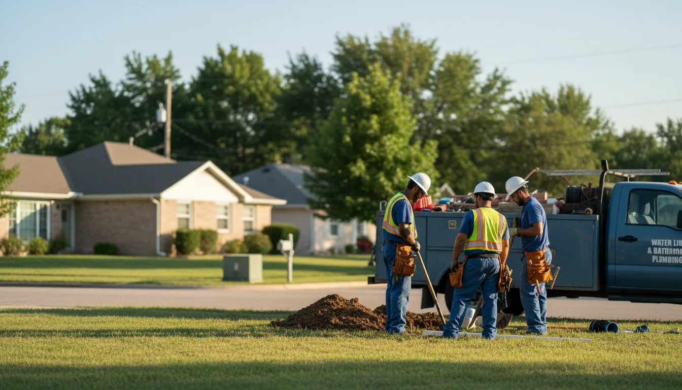 Residential water line and bathroom plumbing service in Claunch, NM